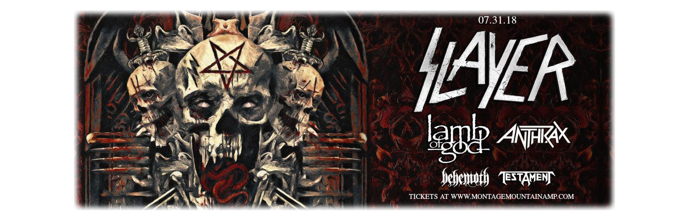 Slayer, Lamb of God & Anthrax at Pavilion at Montage Mountain