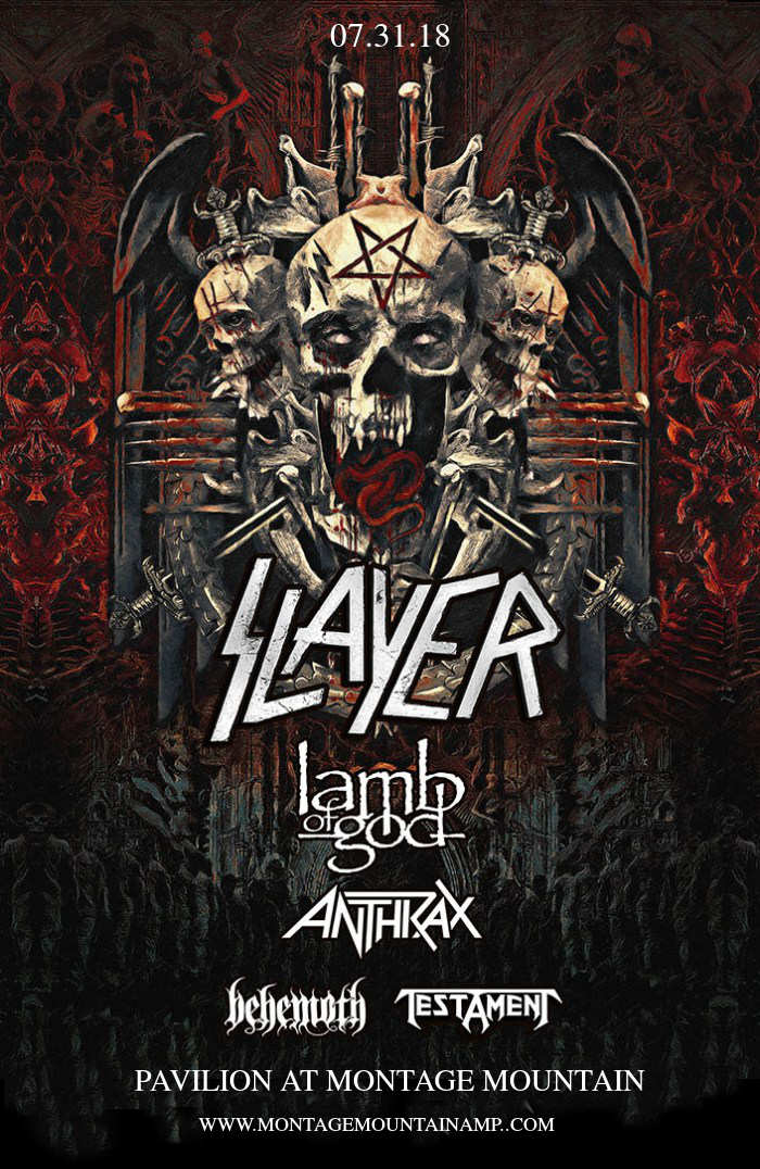 Slayer, Lamb of God & Anthrax at Pavilion at Montage Mountain