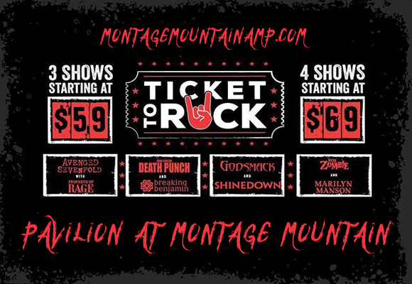 Ticket To Rock (Includes Slayer, Shinedown, & Five Finger Death Punch Performances) at Pavilion at Montage Mountain