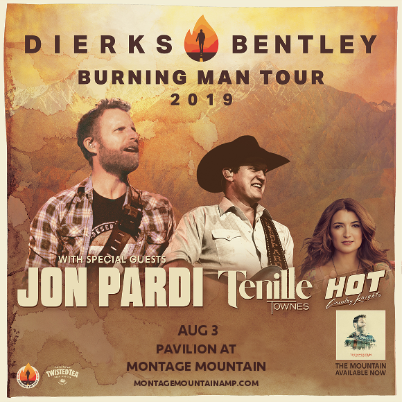 Dierks Bentley, Jon Pardi & Tenille Townes at Pavilion at Montage Mountain