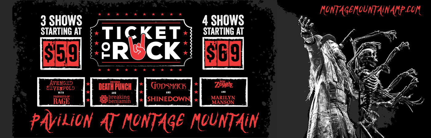 Ticket To Rock (Includes Slayer, Shinedown, & Five Finger Death Punch Performances) at Pavilion at Montage Mountain