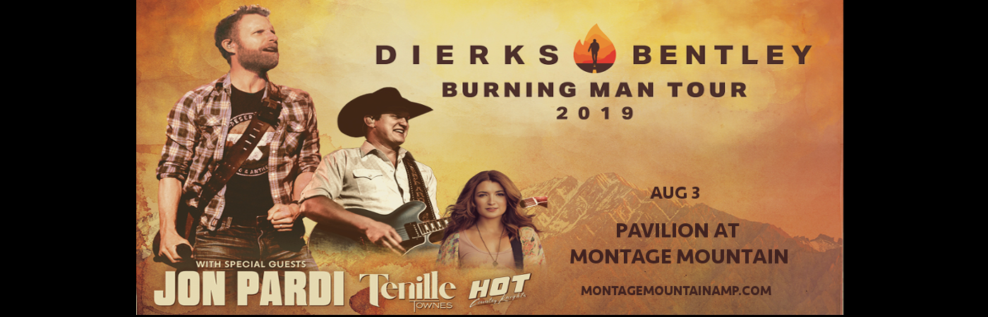 Dierks Bentley, Jon Pardi & Tenille Townes at Pavilion at Montage Mountain