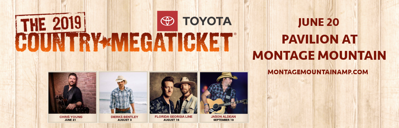 2019 Country Megaticket Tickets (Includies All Performances) at Pavilion at Montage Mountain