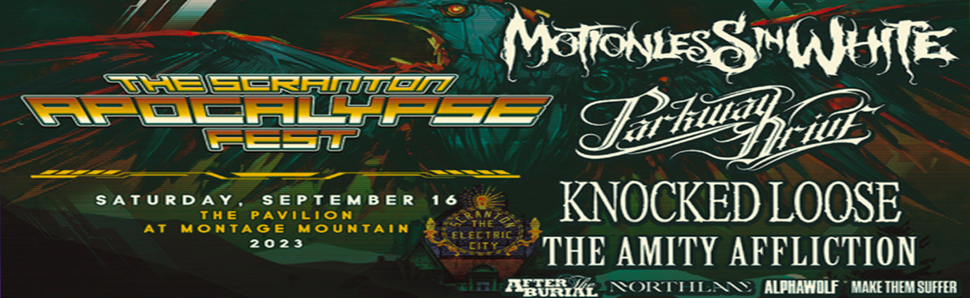 Scranton Apocalypse: Motionless In White, Parkway Drive, Knocked Loose & The Amity Affliction at Pavilion at Montage Mountain