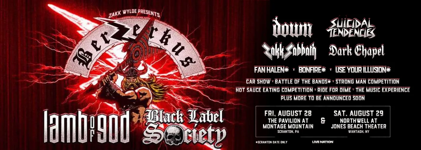 Berzerkus 2026: Black Label Society &amp; Lamb Of God
